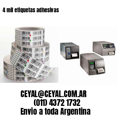 4 mil etiquetas adhesivas