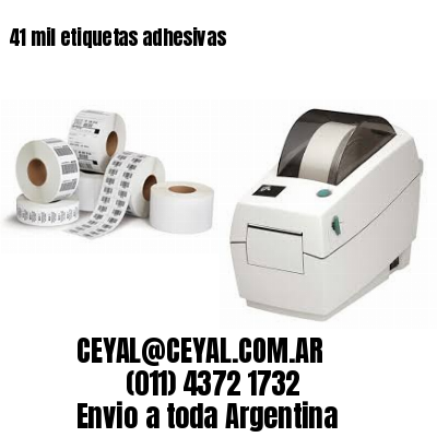 41 mil etiquetas adhesivas