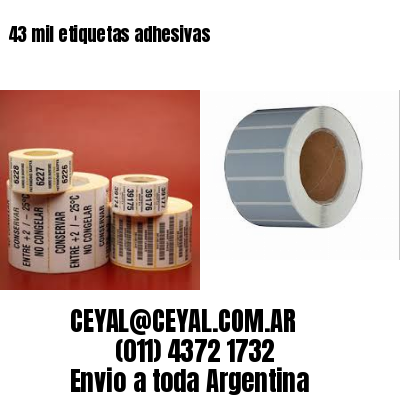 43 mil etiquetas adhesivas
