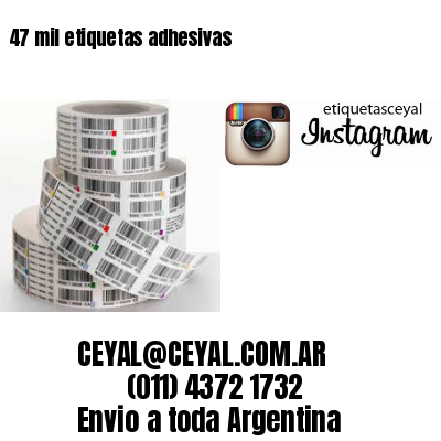 47 mil etiquetas adhesivas
