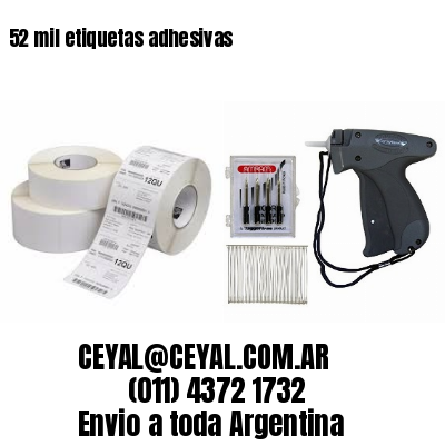52 mil etiquetas adhesivas