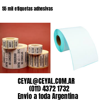 55 mil etiquetas adhesivas