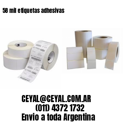 58 mil etiquetas adhesivas