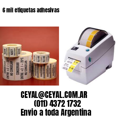 6 mil etiquetas adhesivas