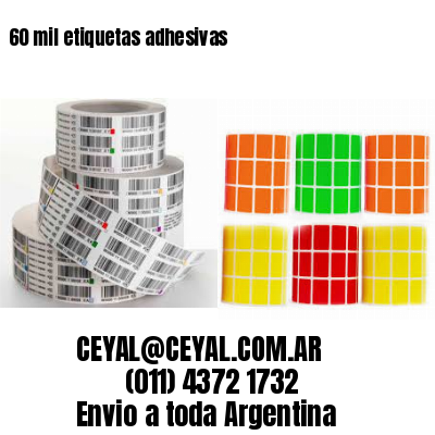 60 mil etiquetas adhesivas