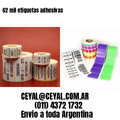 62 mil etiquetas adhesivas