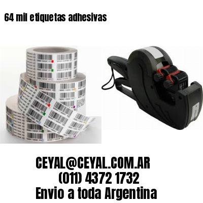64 mil etiquetas adhesivas