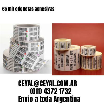 65 mil etiquetas adhesivas