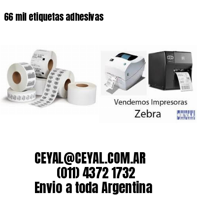 66 mil etiquetas adhesivas