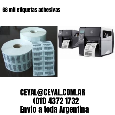 68 mil etiquetas adhesivas