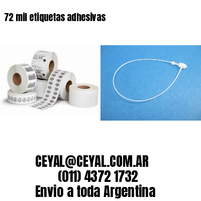 72 mil etiquetas adhesivas