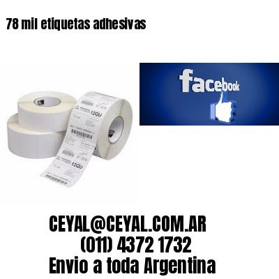 78 mil etiquetas adhesivas