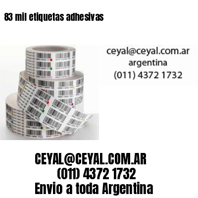 83 mil etiquetas adhesivas