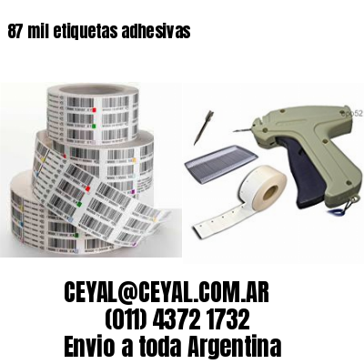 87 mil etiquetas adhesivas