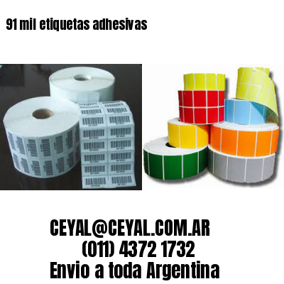 91 mil etiquetas adhesivas