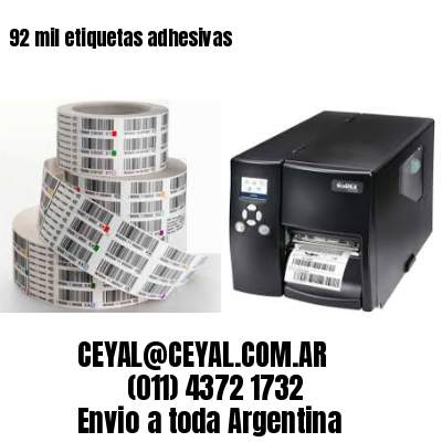 92 mil etiquetas adhesivas