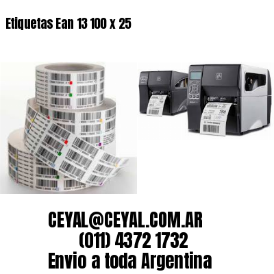 Etiquetas Ean 13 100 x 25