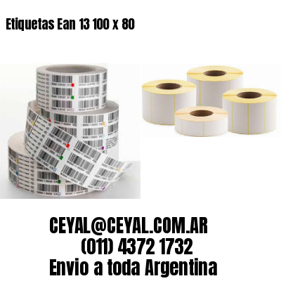 Etiquetas Ean 13 100 x 80