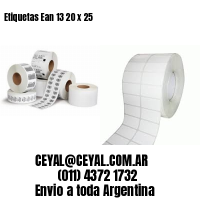 Etiquetas Ean 13 20 x 25