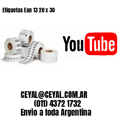 Etiquetas Ean 13 20 x 30