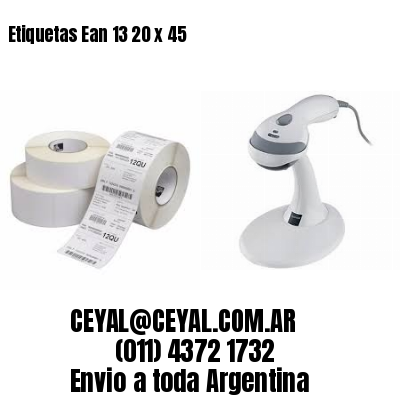 Etiquetas Ean 13 20 x 45