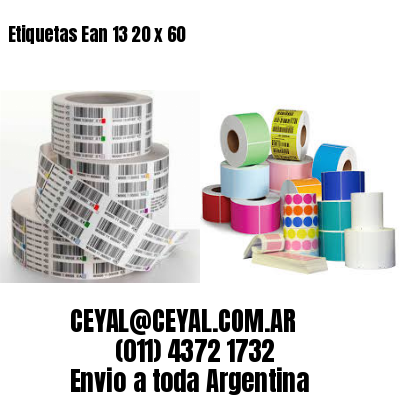 Etiquetas Ean 13 20 x 60