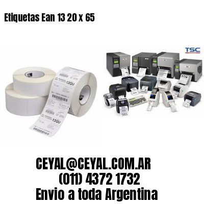 Etiquetas Ean 13 20 x 65