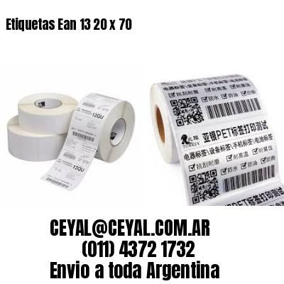 Etiquetas Ean 13 20 x 70