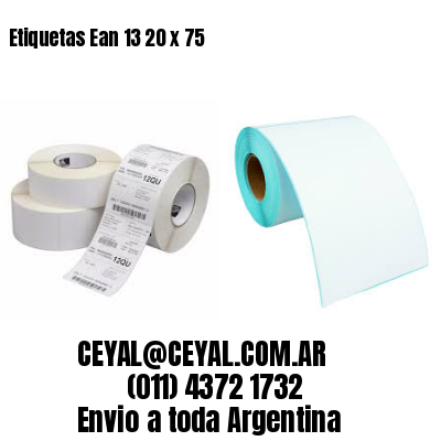 Etiquetas Ean 13 20 x 75