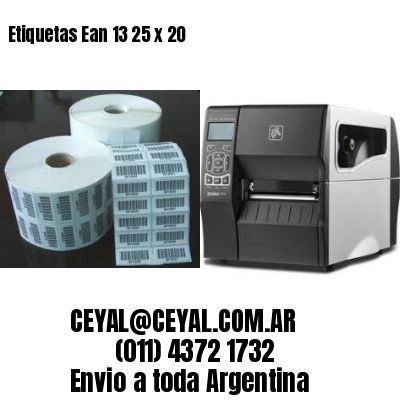 Etiquetas Ean 13 25 x 20