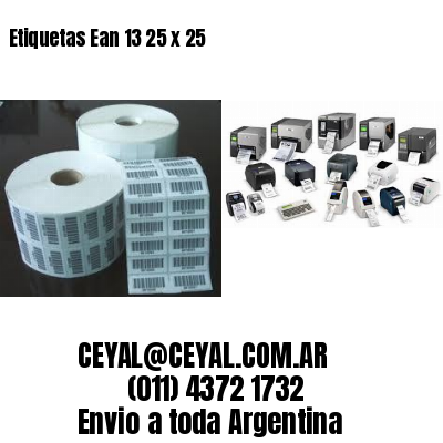 Etiquetas Ean 13 25 x 25