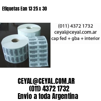 Etiquetas Ean 13 25 x 30