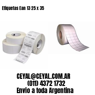 Etiquetas Ean 13 25 x 35