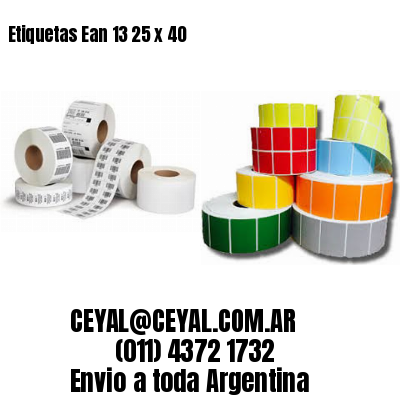 Etiquetas Ean 13 25 x 40