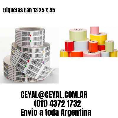 Etiquetas Ean 13 25 x 45