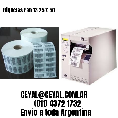 Etiquetas Ean 13 25 x 50