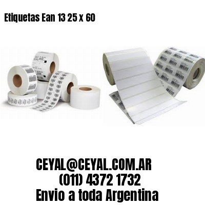 Etiquetas Ean 13 25 x 60