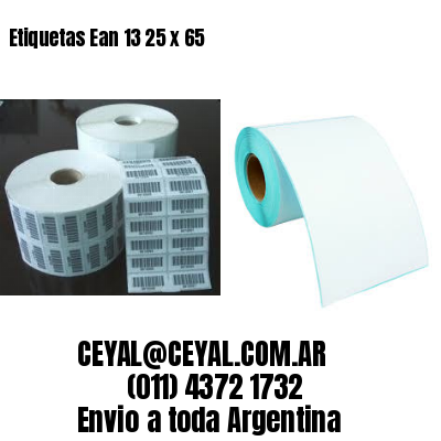 Etiquetas Ean 13 25 x 65