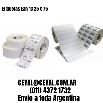 Etiquetas Ean 13 25 x 75