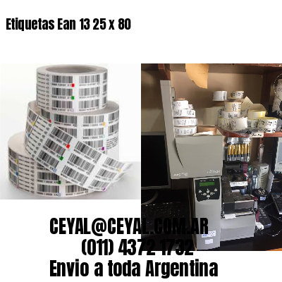Etiquetas Ean 13 25 x 80