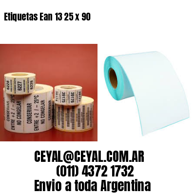 Etiquetas Ean 13 25 x 90