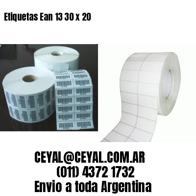 Etiquetas Ean 13 30 x 20
