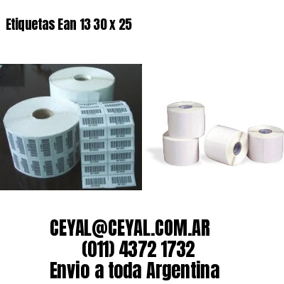 Etiquetas Ean 13 30 x 25