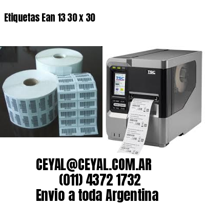 Etiquetas Ean 13 30 x 30