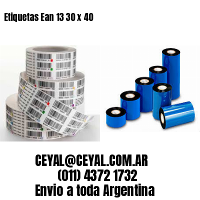Etiquetas Ean 13 30 x 40