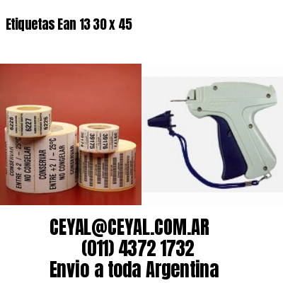 Etiquetas Ean 13 30 x 45