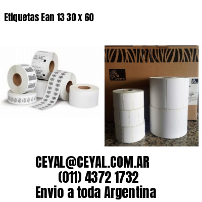 Etiquetas Ean 13 30 x 60