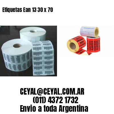 Etiquetas Ean 13 30 x 70