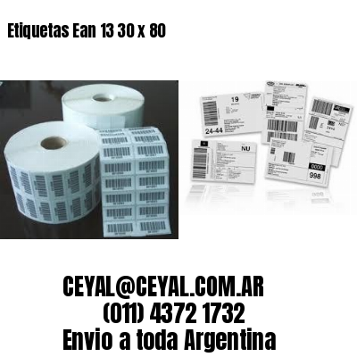 Etiquetas Ean 13 30 x 80