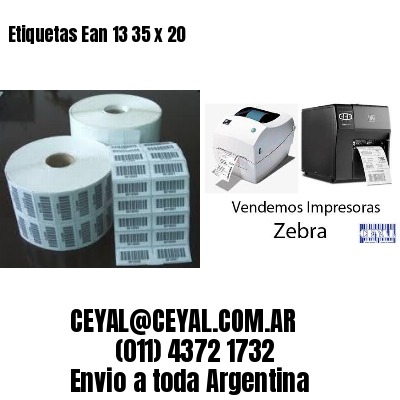 Etiquetas Ean 13 35 x 20